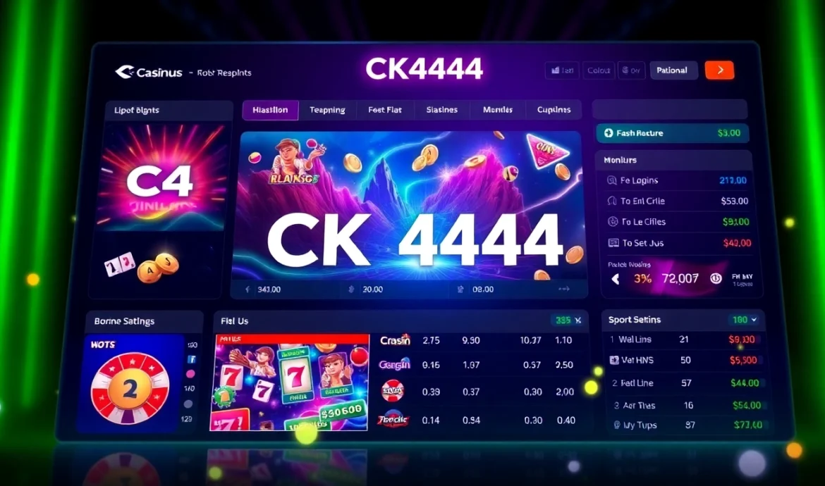 Navigate ck4444 com login on a sleek, user-friendly interface with vibrant gaming visuals and secure access ensuring smooth online betting experience.