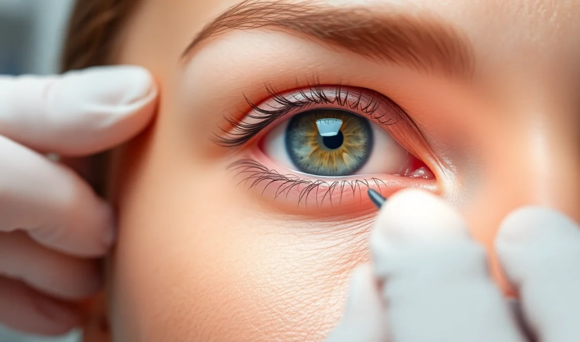 A detailed view of a rejuvenated eye post-Oberlidstraffung Zürich, showcasing smooth upper eyelid skin and a refreshed look.
